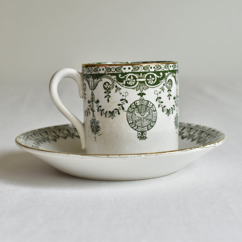 Antique Cup & Saucer Badonviller Empire D