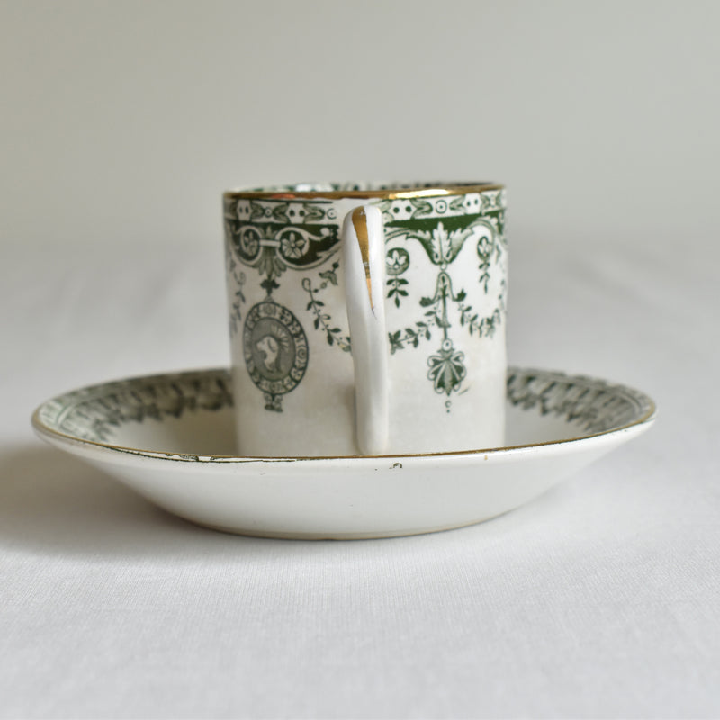 Antique Cup & Saucer Badonviller Empire D