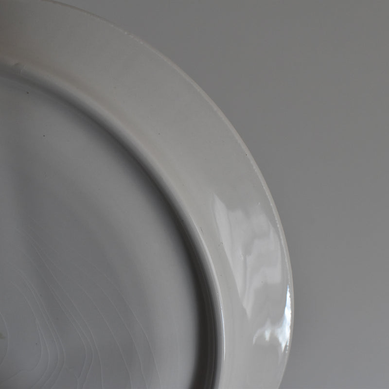 Vintage Fondue Plate Digoin & Sarreguemines White B