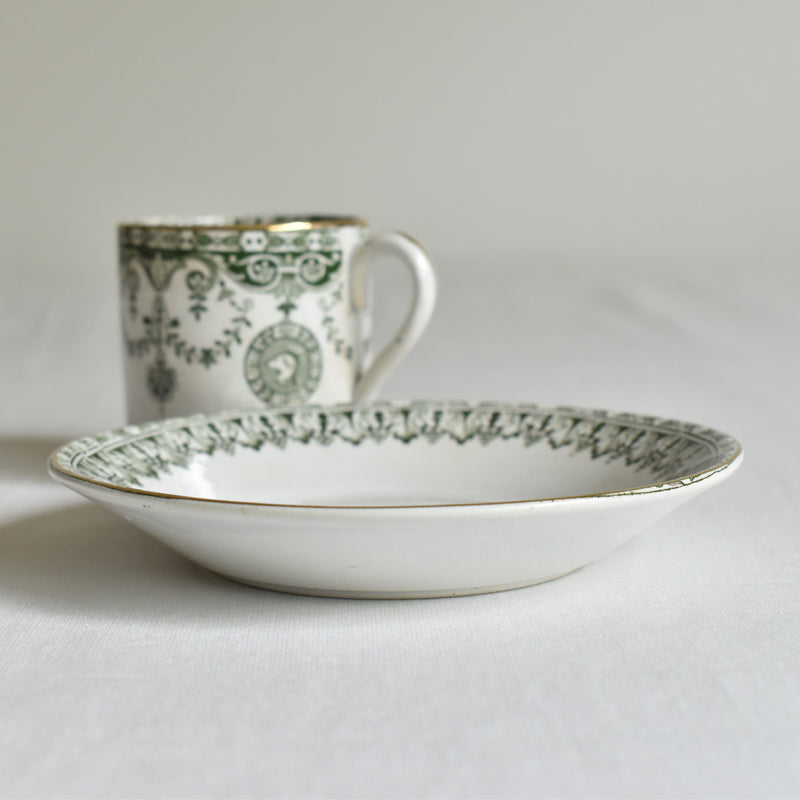 Antique Cup & Saucer Badonviller Empire D