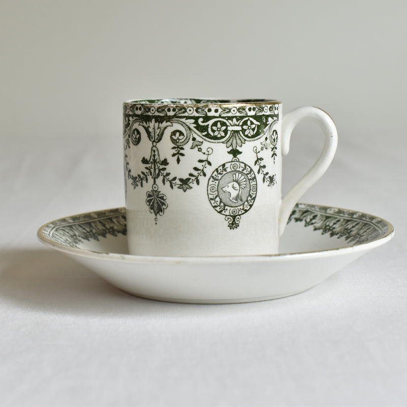 Antique Cup & Saucer Badonviller Empire E