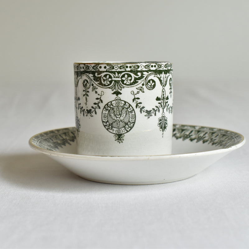 Antique Cup & Saucer Badonviller Empire E