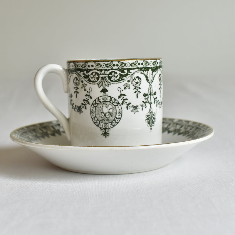 Antique Cup & Saucer Badonviller Empire E