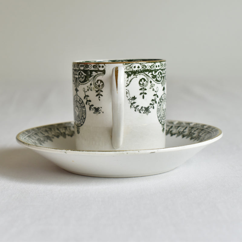 Antique Cup & Saucer Badonviller Empire E