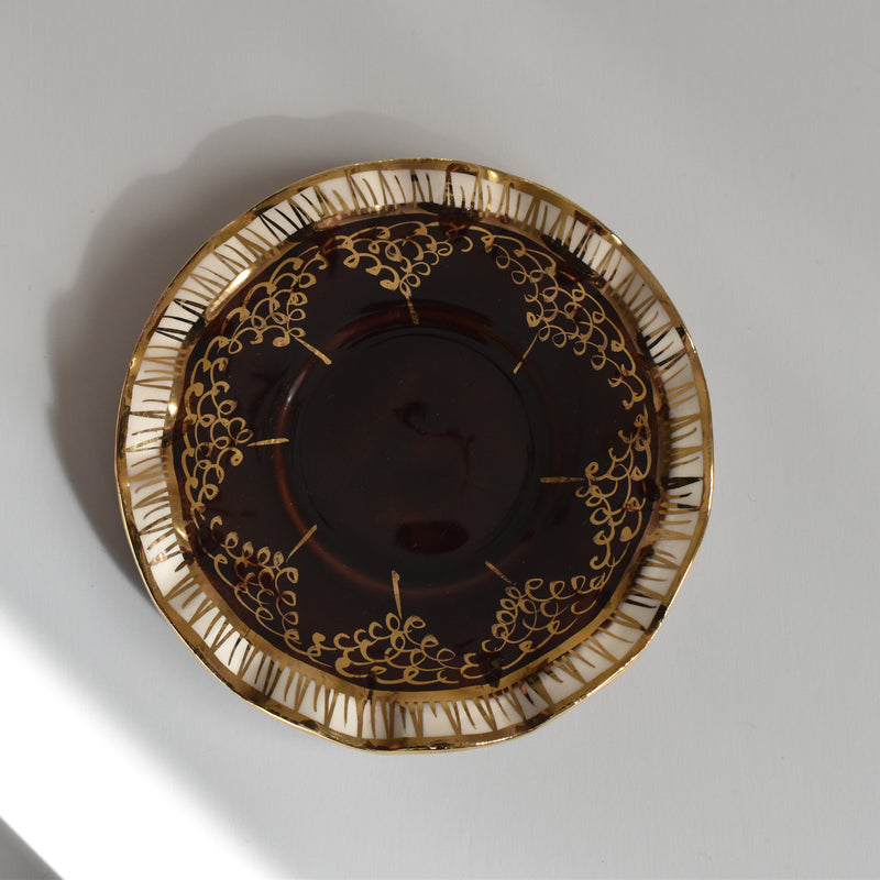 ア.ドラサンヴァル A.Dressinval コーヒーカップ＆ソーサーBrown B