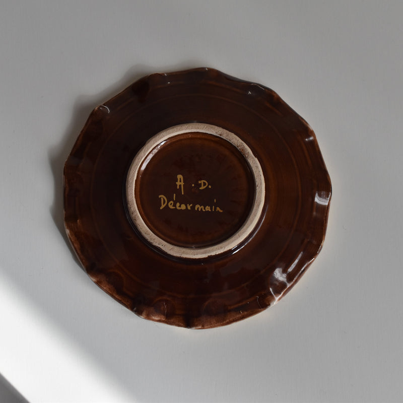 ア.ドラサンヴァル A.Dressinval コーヒーカップ＆ソーサーBrown B