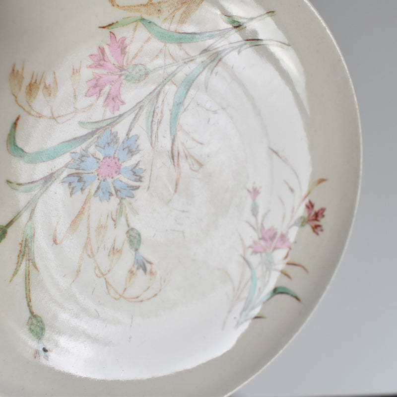 Antique Cup and Saucer K&G Lunéville Bleuet B
