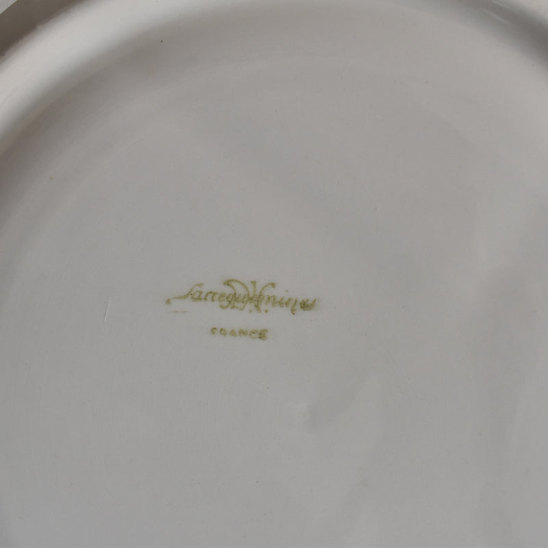 Vintage Fondue Plate Digoin & Sarreguemines White C