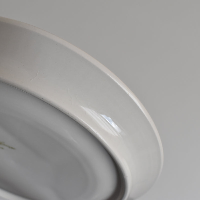 Vintage Fondue Plate Digoin & Sarreguemines White C