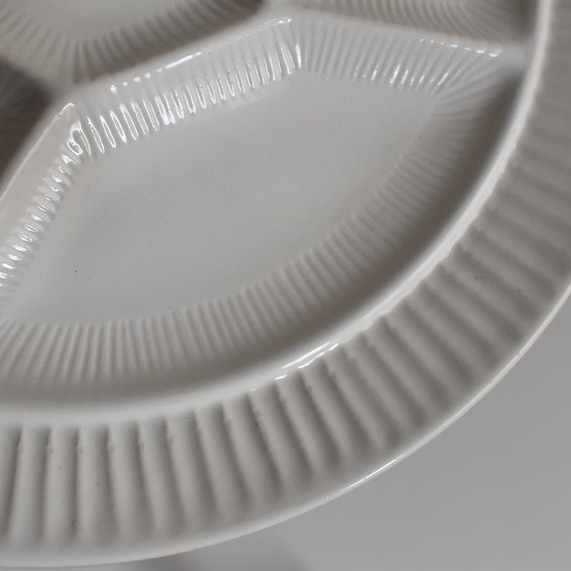 Vintage Fondue Plate Digoin & Sarreguemines White C