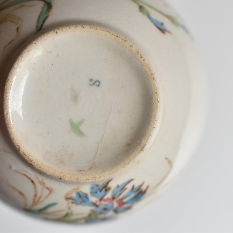 Antique Cup and Saucer K&G Lunéville Bleuet B