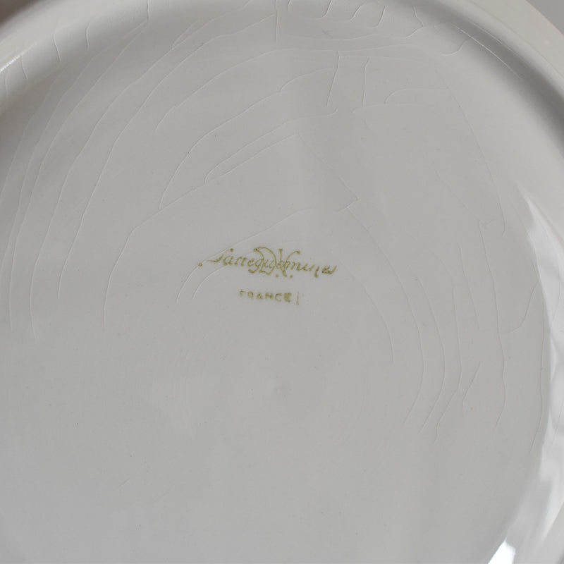 Vintage Fondue Plate Digoin & Sarreguemines White D