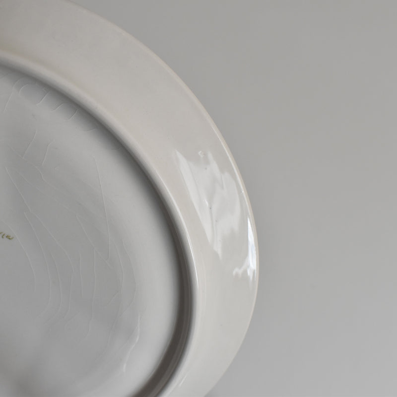 Vintage Fondue Plate Digoin & Sarreguemines White D