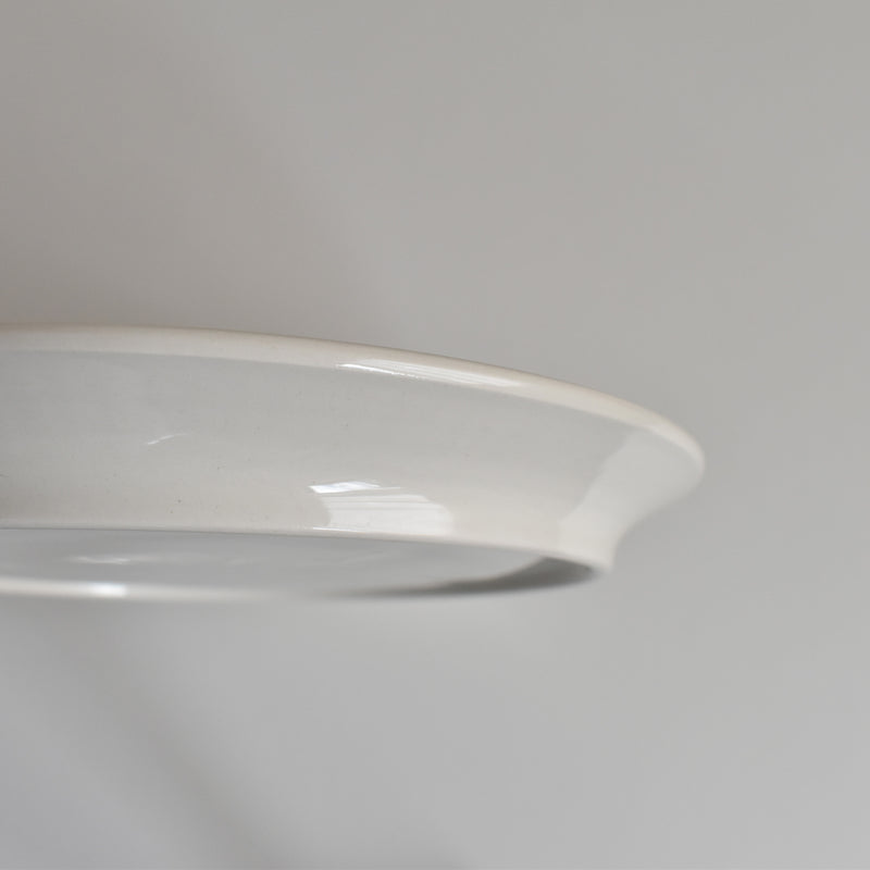 Vintage Fondue Plate Digoin & Sarreguemines White D