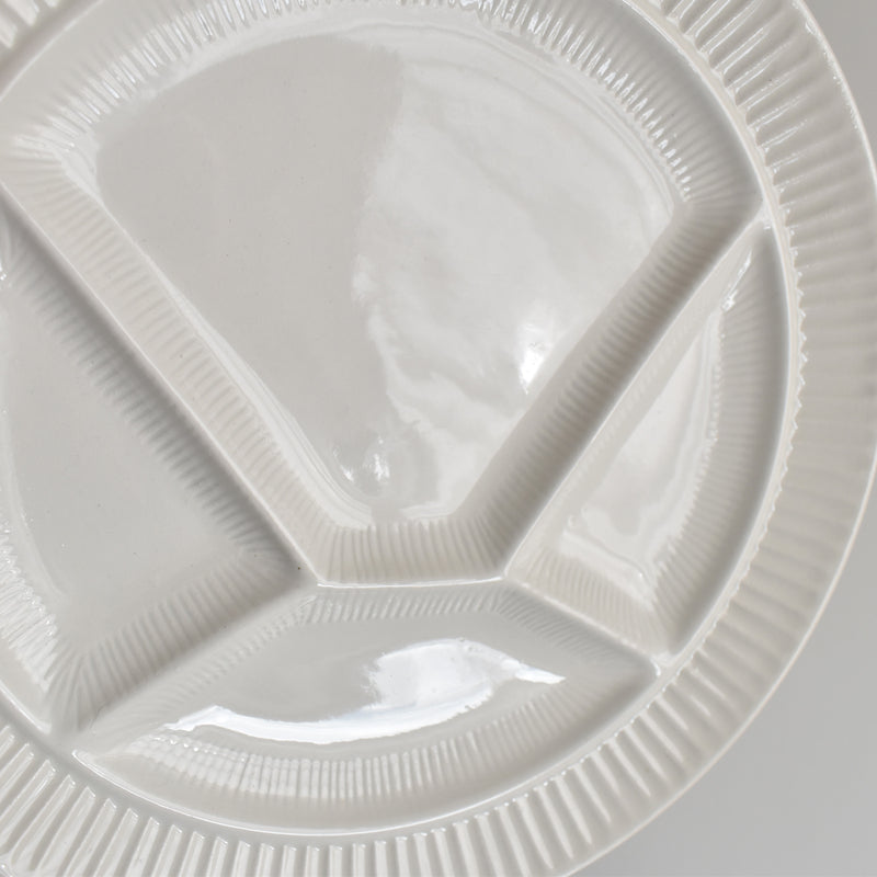 Vintage Fondue Plate Digoin & Sarreguemines White D