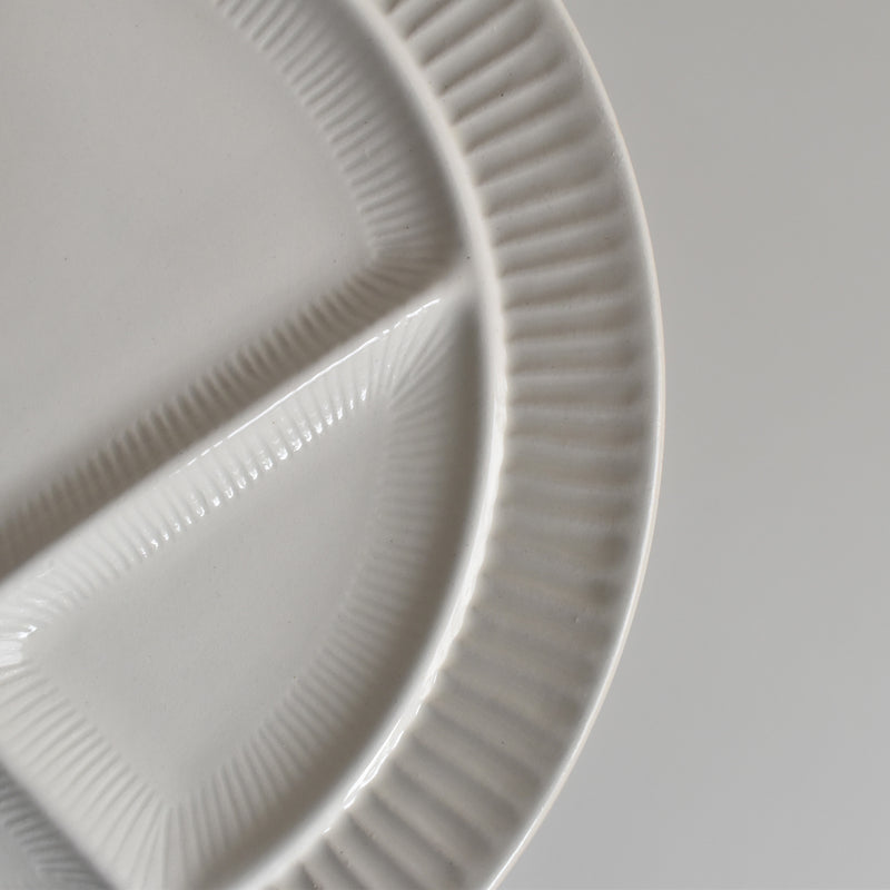 Vintage Fondue Plate Digoin & Sarreguemines White D