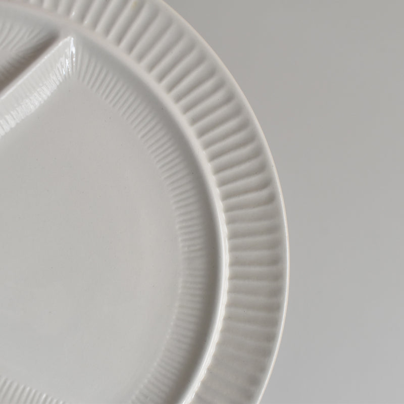 Vintage Fondue Plate Digoin & Sarreguemines White D