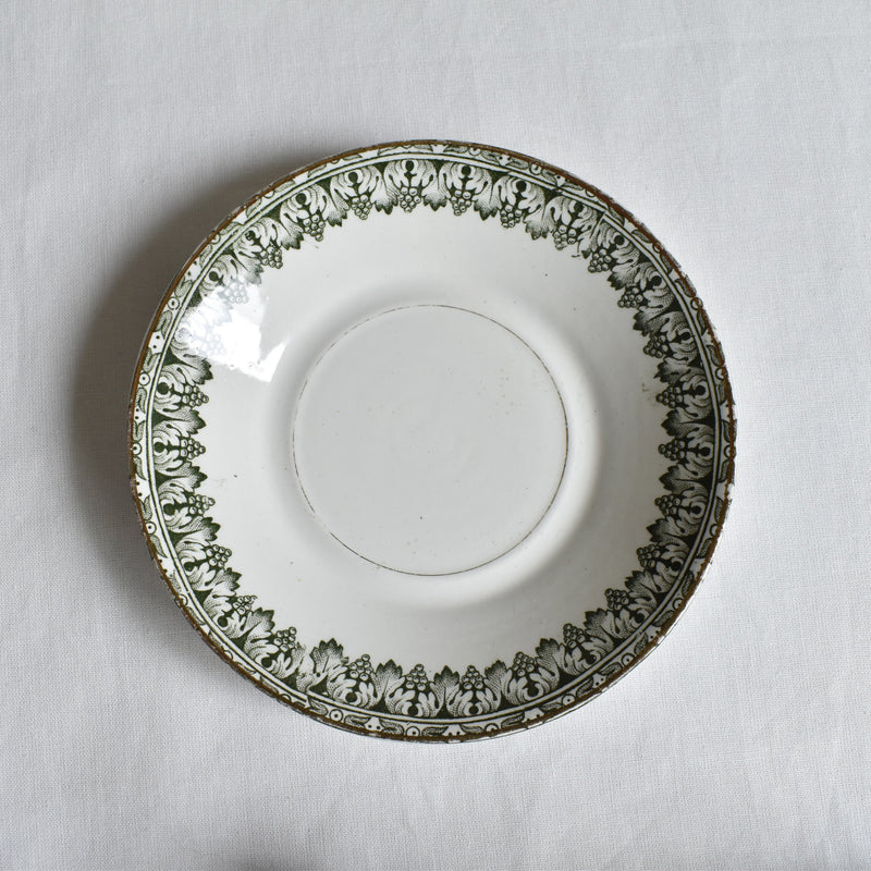 Antique cup and saucer Badonviller Empire B
