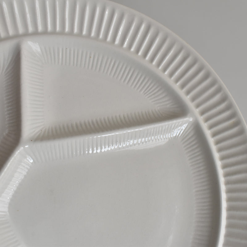 Vintage Fondue Plate Digoin & Sarreguemines White D
