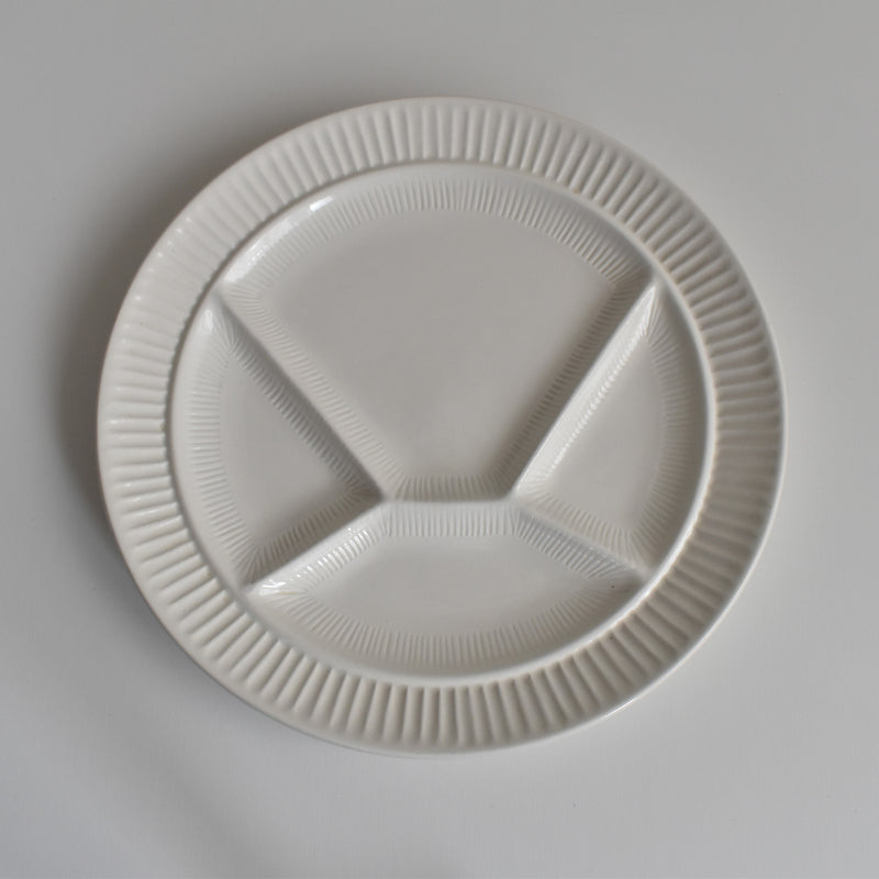 Vintage Fondue Plate Digoin & Sarreguemines White E