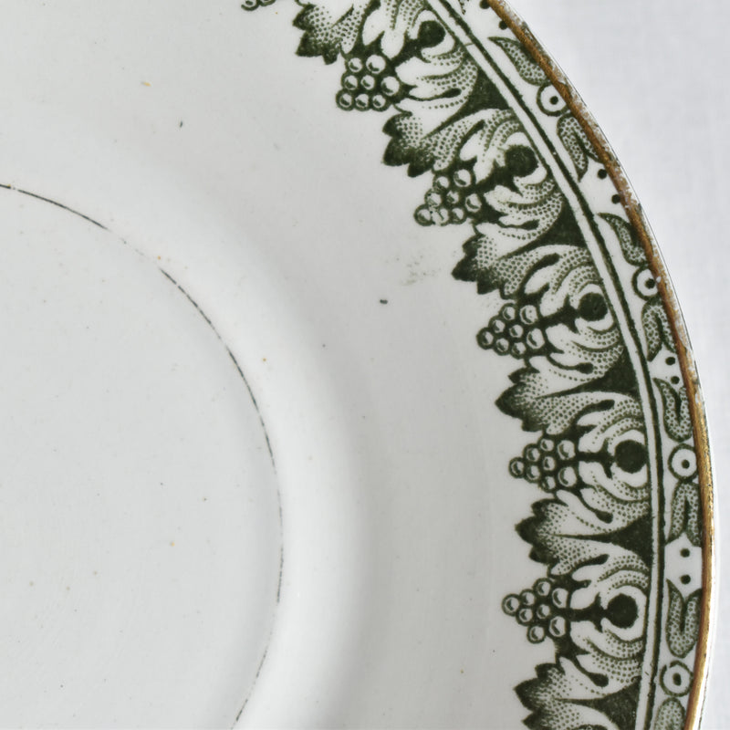Antique cup and saucer Badonviller Empire B
