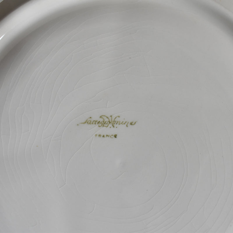 Vintage Fondue Plate Digoin & Sarreguemines White E