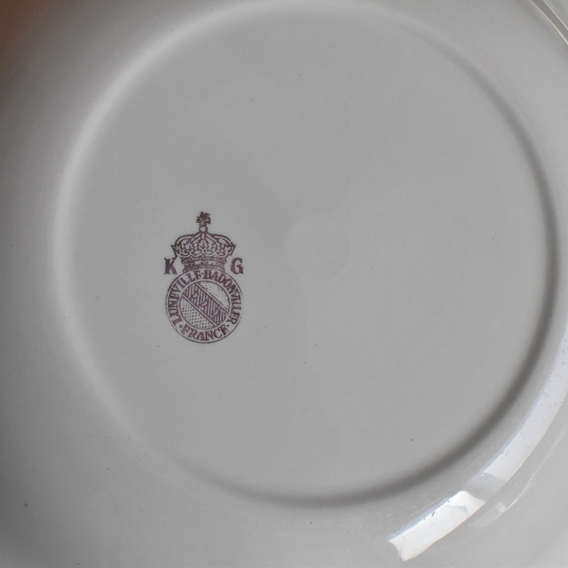 Vintage deep dish Luneville/Badonviller Rose C