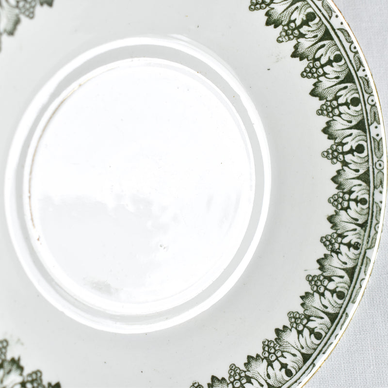 Antique cup and saucer Badonviller Empire B