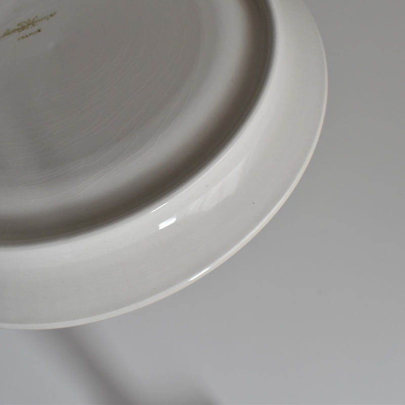 Vintage Fondue Plate Digoin & Sarreguemines White E