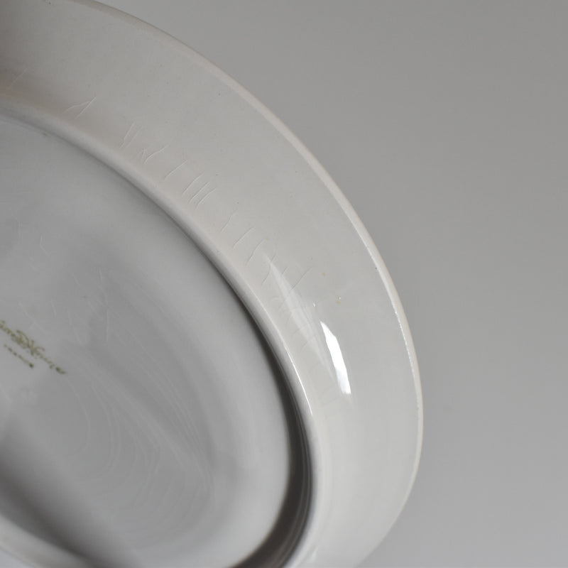 Vintage Fondue Plate Digoin & Sarreguemines White E