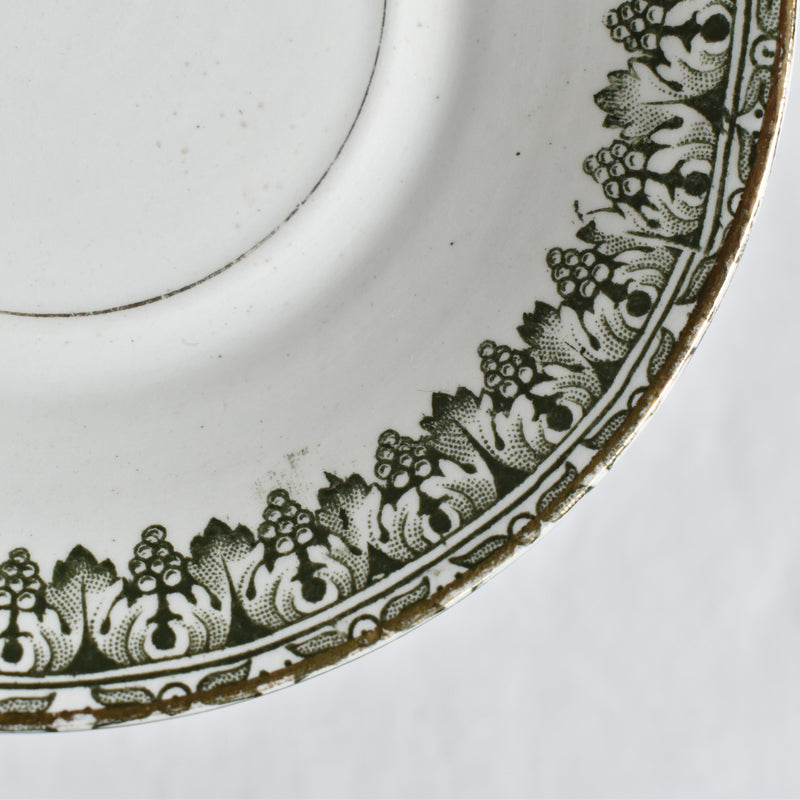 Antique cup and saucer Badonviller Empire B