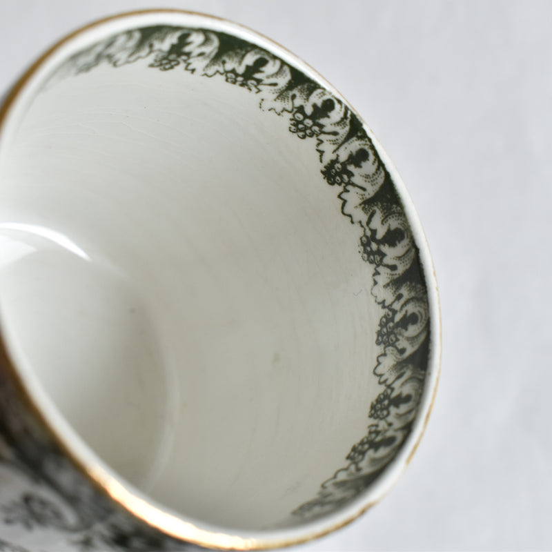 Antique cup and saucer Badonviller Empire B