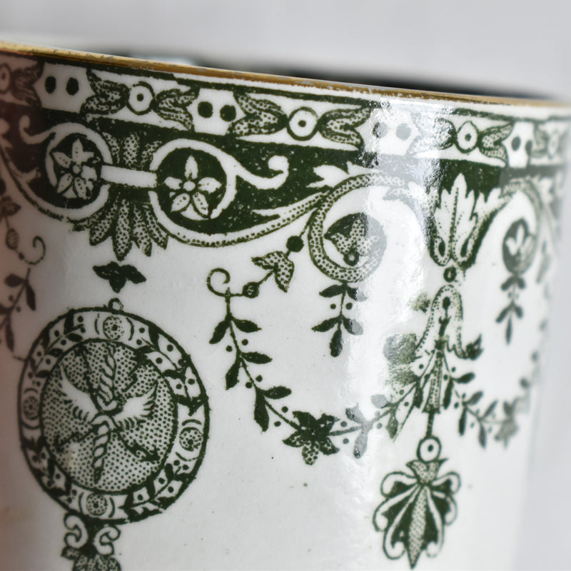 Antique cup and saucer Badonviller Empire B