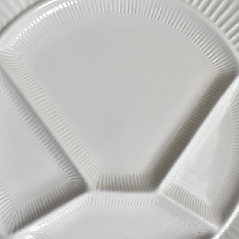 Vintage Fondue Plate Digoin & Sarreguemines White E