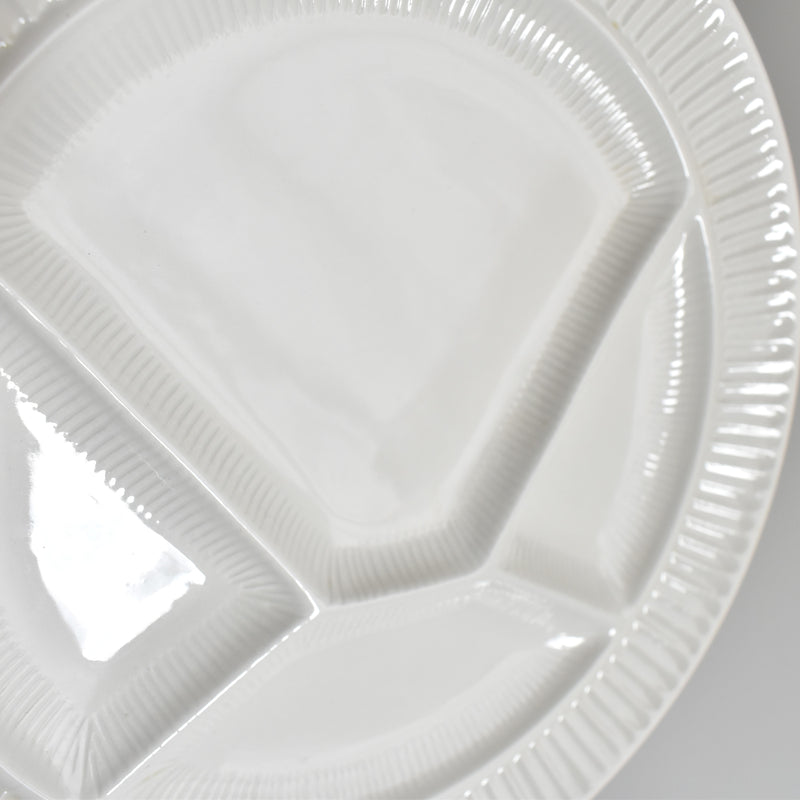 Vintage Fondue Plate Digoin & Sarreguemines White E