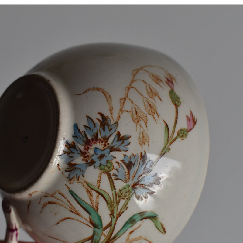 Antique Cup and Saucer K&G Luneville Bleuet C