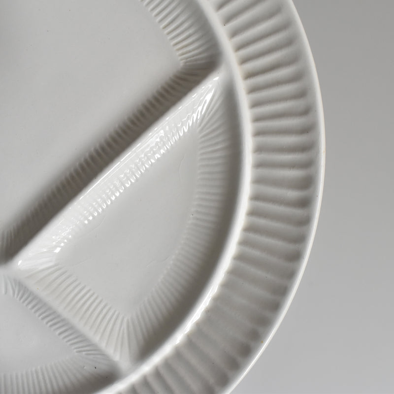 Vintage Fondue Plate Digoin & Sarreguemines White E