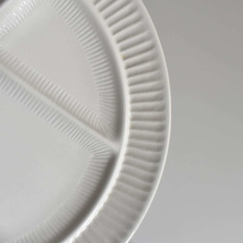 Vintage Fondue Plate Digoin & Sarreguemines White E