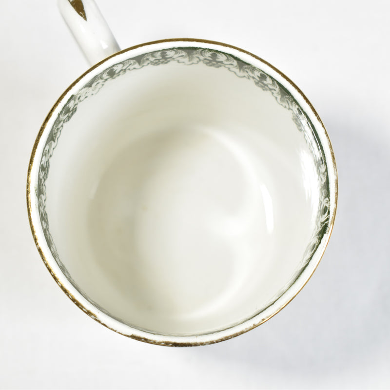 Antique cup and saucer Badonviller Empire B
