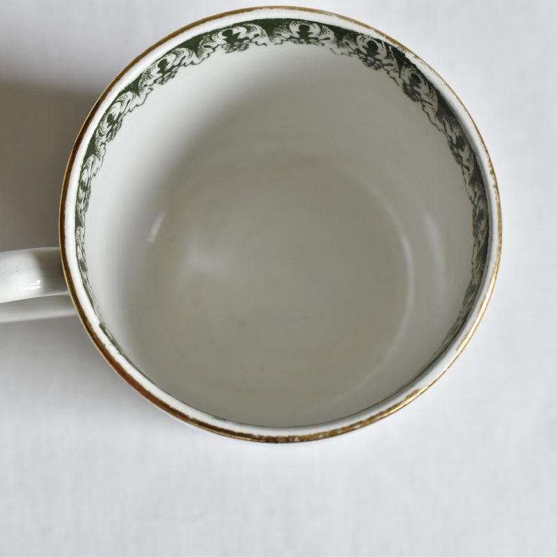 Antique cup and saucer Badonviller Empire B