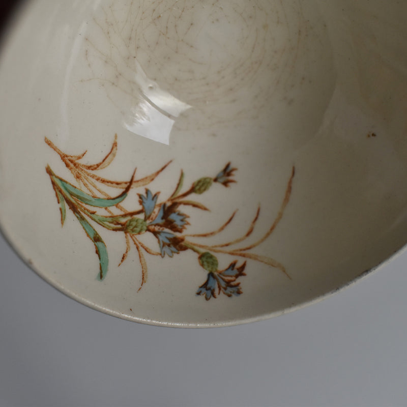 Antique Cup and Saucer K&G Luneville Bleuet C