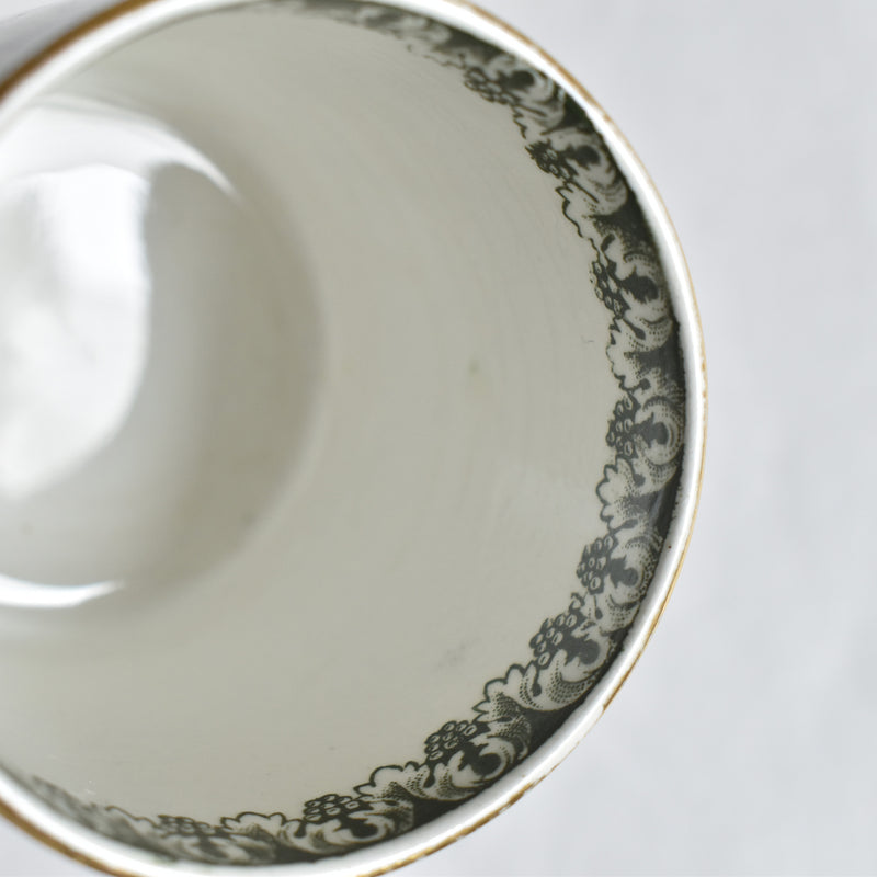 Antique cup and saucer Badonviller Empire B