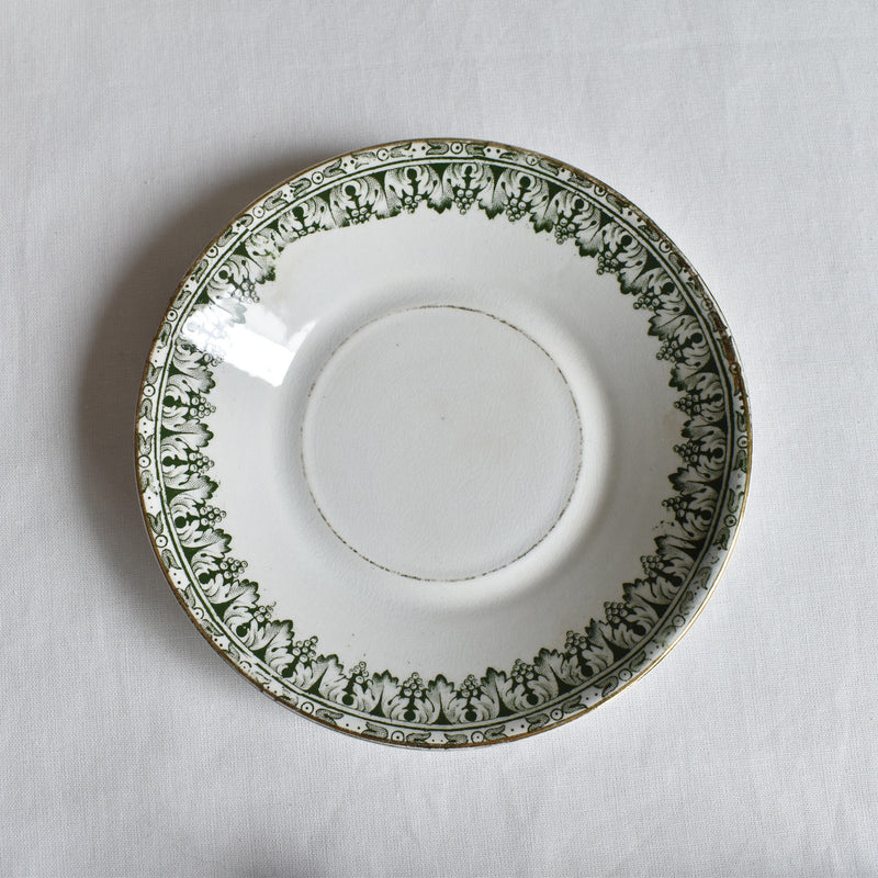 Antique cup and saucer Badonviller Empire C