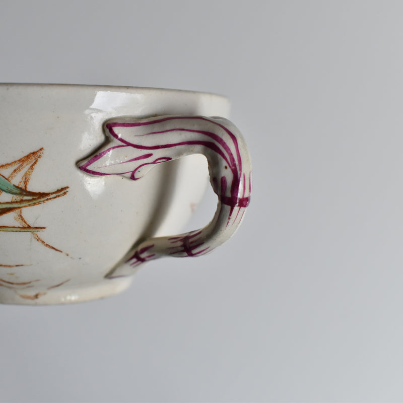 Antique Cup and Saucer K&G Luneville Bleuet C