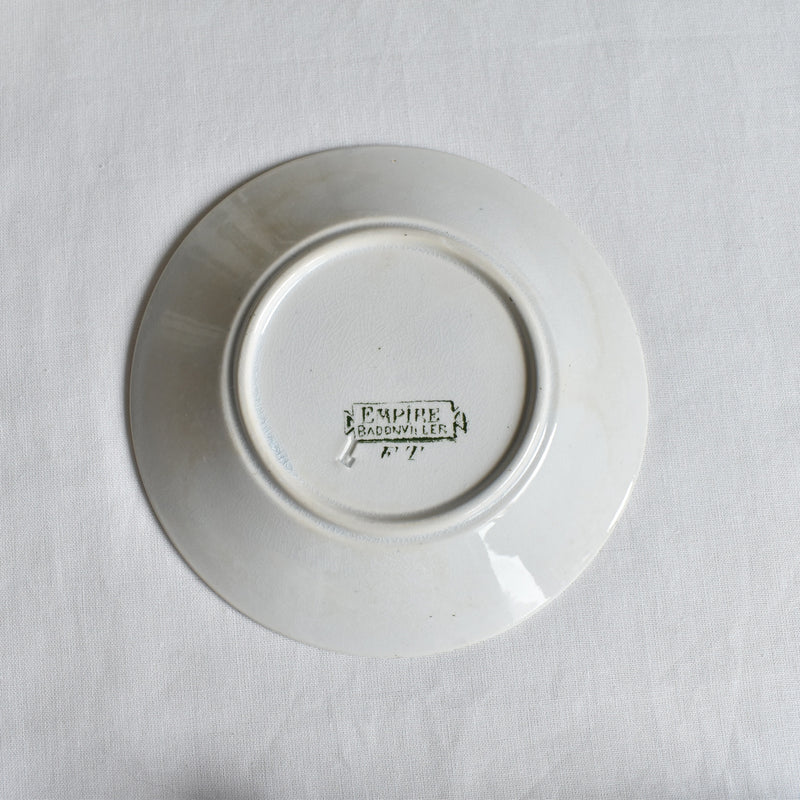 Antique cup and saucer Badonviller Empire C