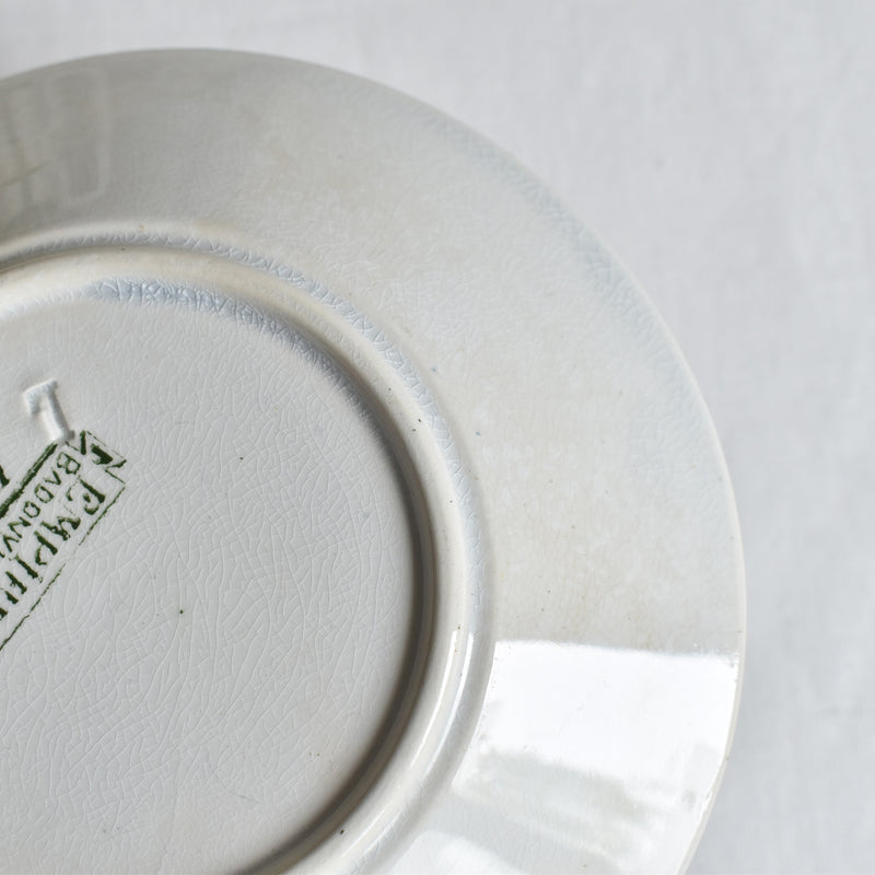 Antique cup and saucer Badonviller Empire C