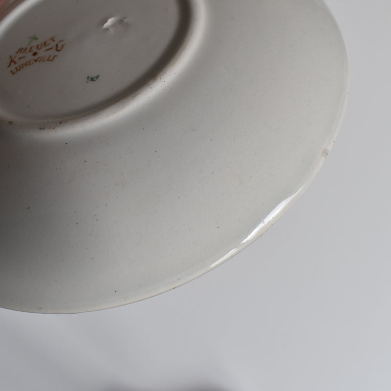 Antique Cup and Saucer K&G Lunéville Bleuet D