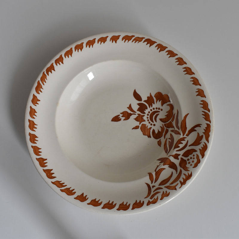 Vintage Deep Plate Longwy Prague B