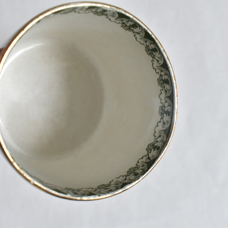 Antique cup and saucer Badonviller Empire C