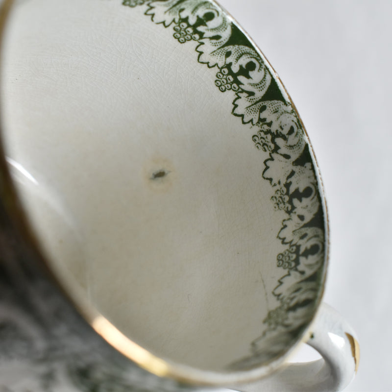 Antique cup and saucer Badonviller Empire C